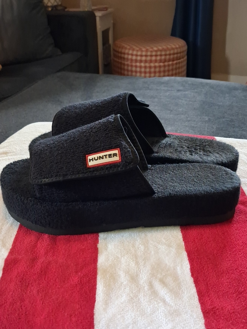 Hunter Terry Cloth Slides